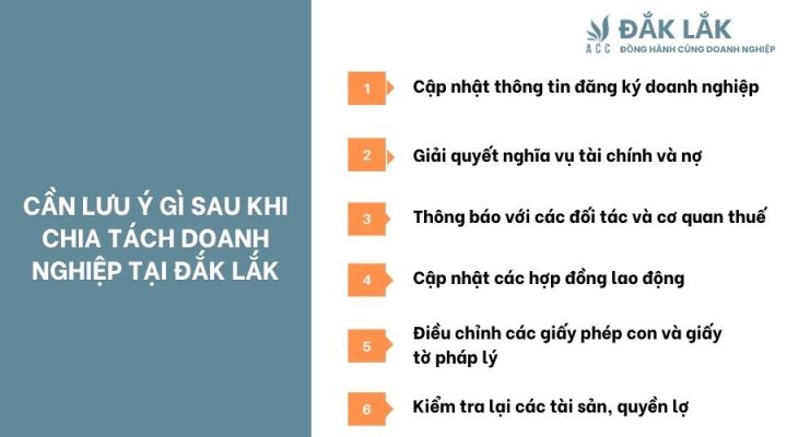 Cần lưu ý gì sau khi chia tách doanh nghiệp tại Đắk Lắk