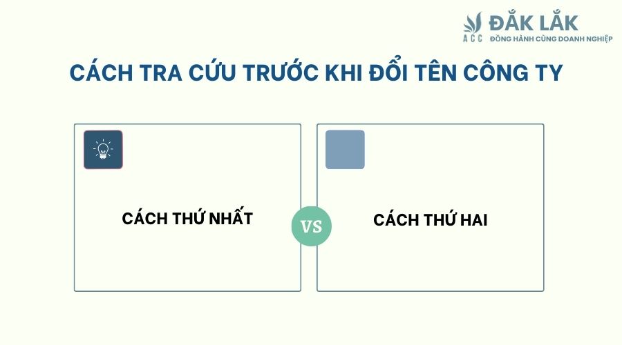 Cách tra cứu trước khi đổi tên công ty
