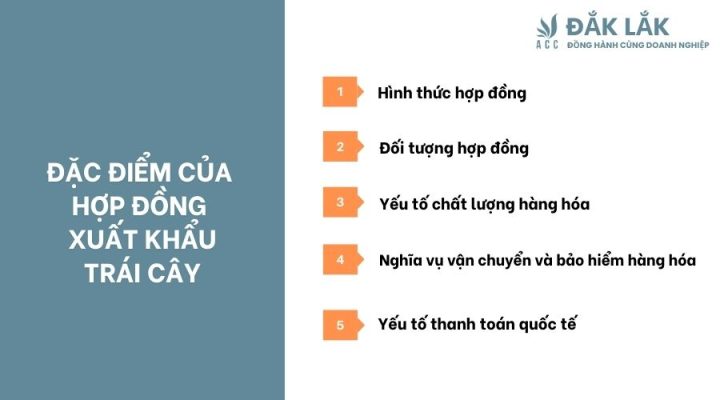 Đặc điểm của hợp đồng xuất khẩu trái cây