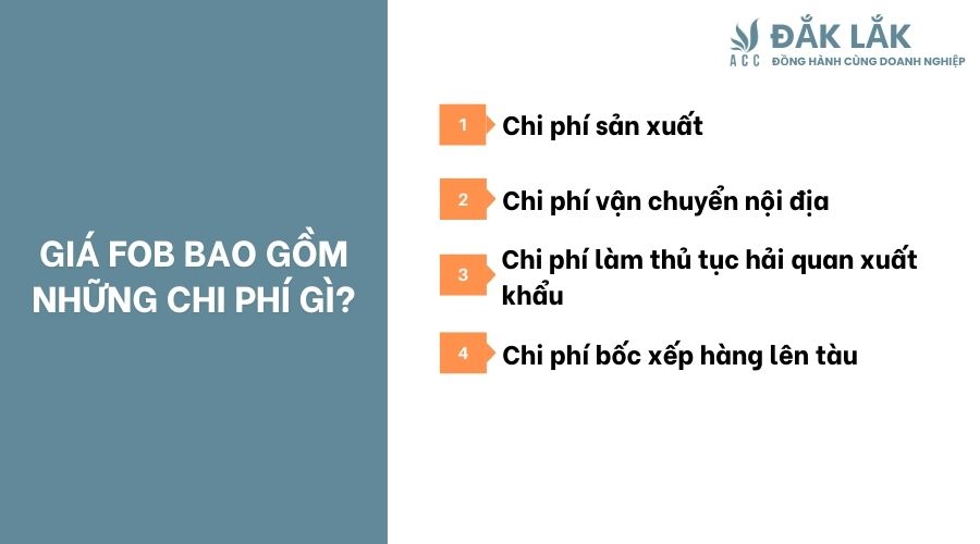Giá FOB bao gồm những chi phí gì?