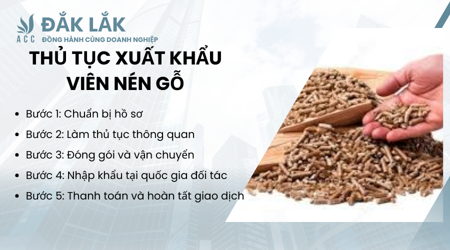 Thủ tục xuất khẩu viên nén gỗ