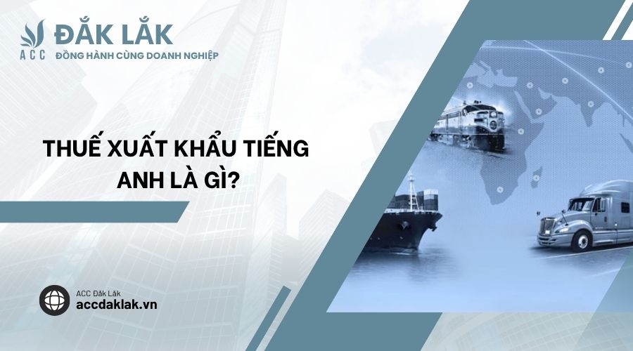 Thuế xuất khẩu tiếng Anh là gì?