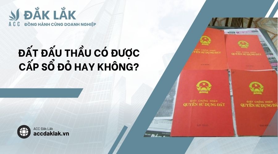 Đất đấu thầu có được cấp sổ đỏ hay không?