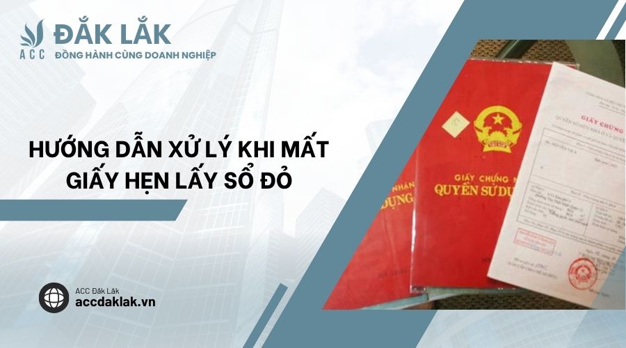 Hướng dẫn xử lý khi mất giấy hẹn lấy sổ đỏ