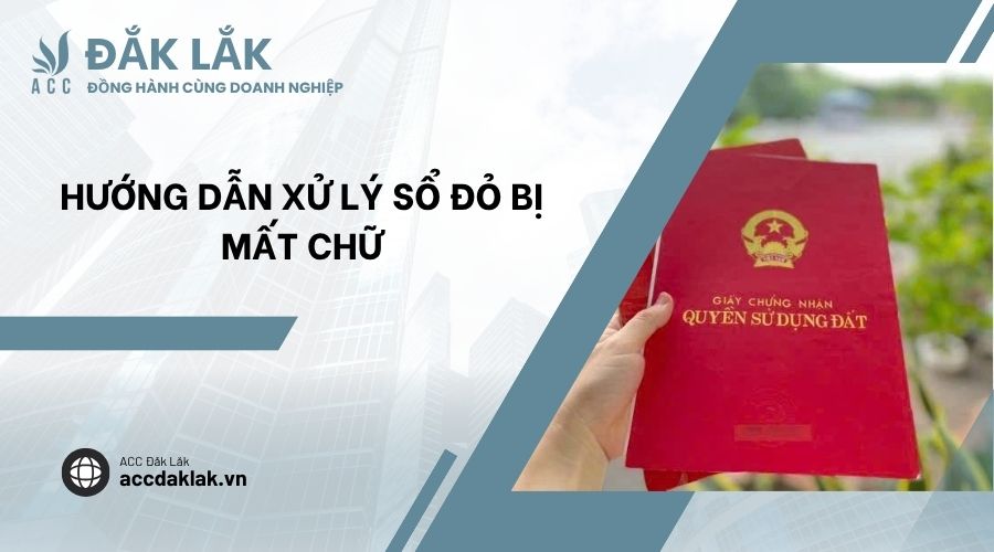 Hướng dẫn xử lý sổ đỏ bị mất chữ