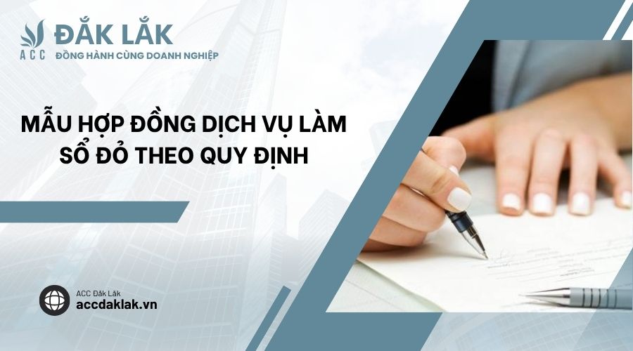 Mẫu hợp đồng dịch vụ làm sổ đỏ theo quy định