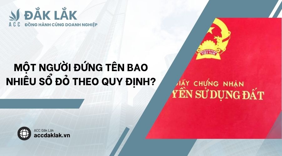 Một người đứng tên bao nhiêu sổ đỏ theo quy định?