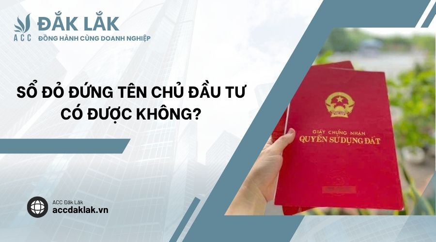 Sổ đỏ đứng tên chủ đầu tư có được không?