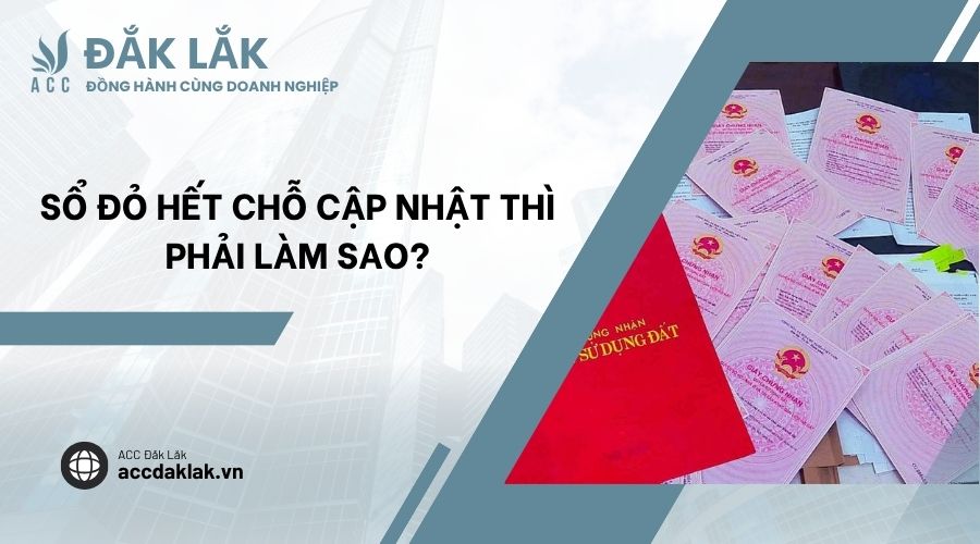 Sổ đỏ hết chỗ cập nhật thì phải làm sao?