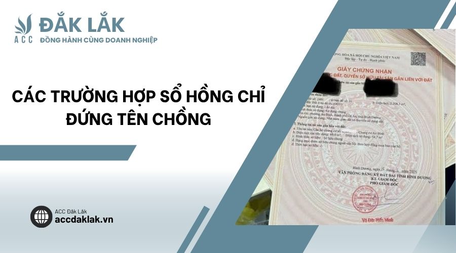 Các trường hợp sổ hồng chỉ đứng tên chồng