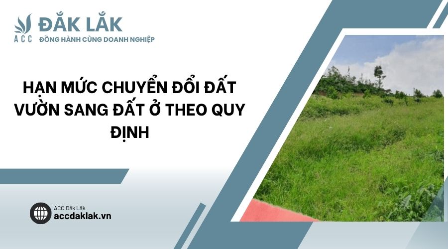 Hạn mức chuyển đổi đất vườn sang đất ở theo quy định