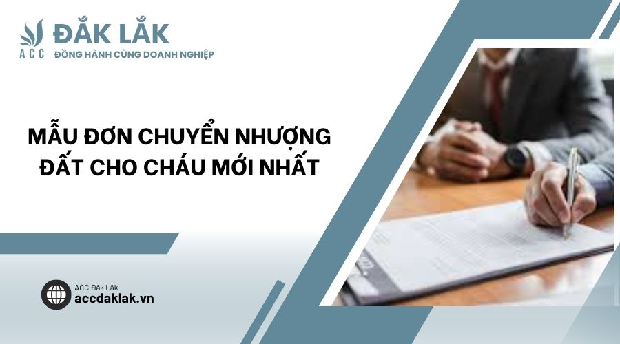 Mẫu đơn chuyển nhượng đất cho cháu mới nhất