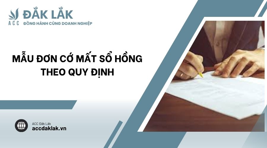 Mẫu đơn cớ mất sổ hồng theo quy định