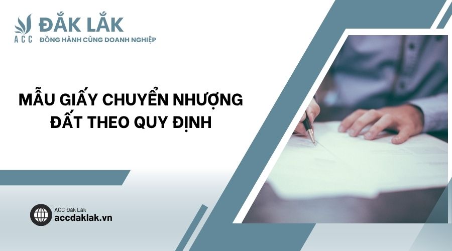 Mẫu giấy chuyển nhượng đất theo quy định