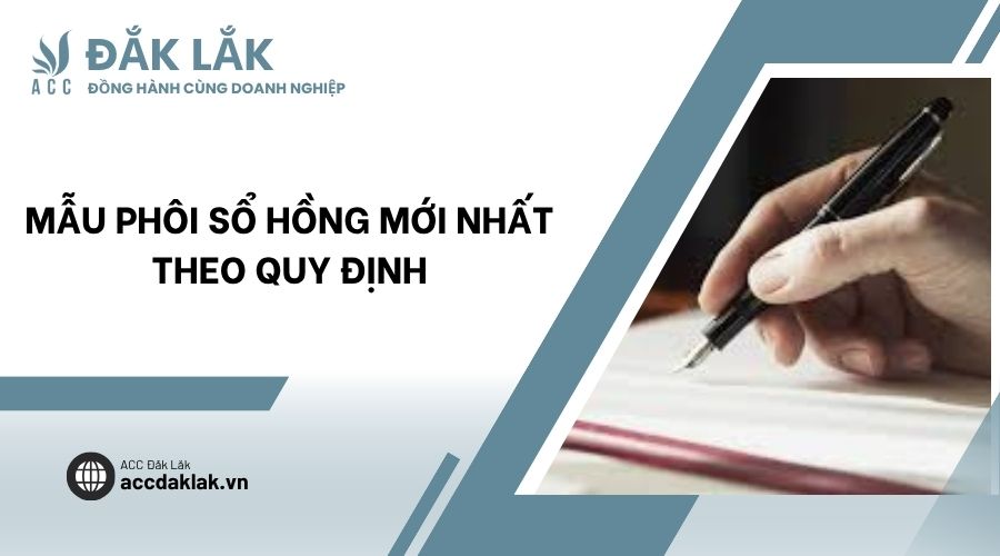 Mẫu phôi sổ hồng mới nhất theo quy định