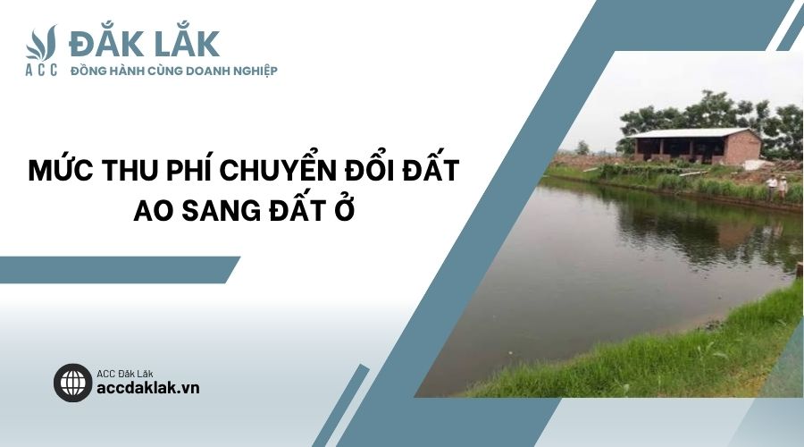 Mức thu phí chuyển đổi đất ao sang đất ở