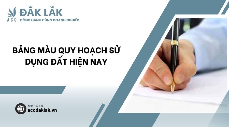 Bảng màu quy hoạch sử dụng đất hiện nay