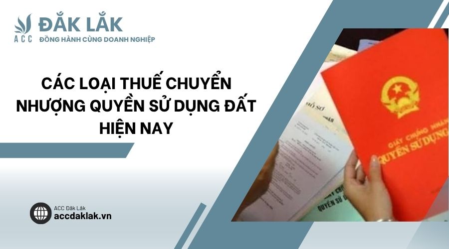 Các loại thuế chuyển nhượng quyền sử dụng đất hiện nay