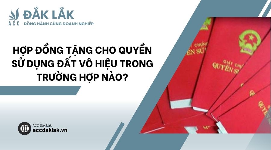 Hợp đồng tặng cho quyền sử dụng đất vô hiệu trong trường hợp nào?