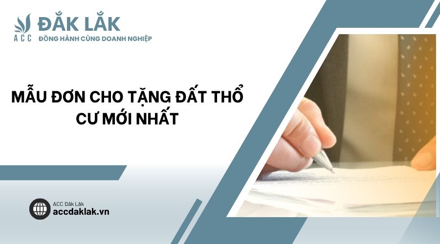 Mẫu đơn cho tặng đất thổ cư mới nhất