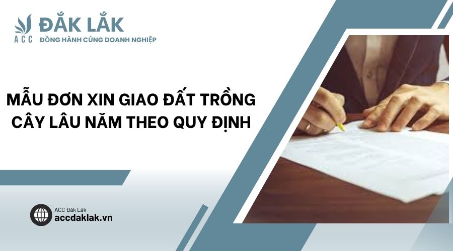 Mẫu đơn xin giao đất trồng cây lâu năm theo quy định