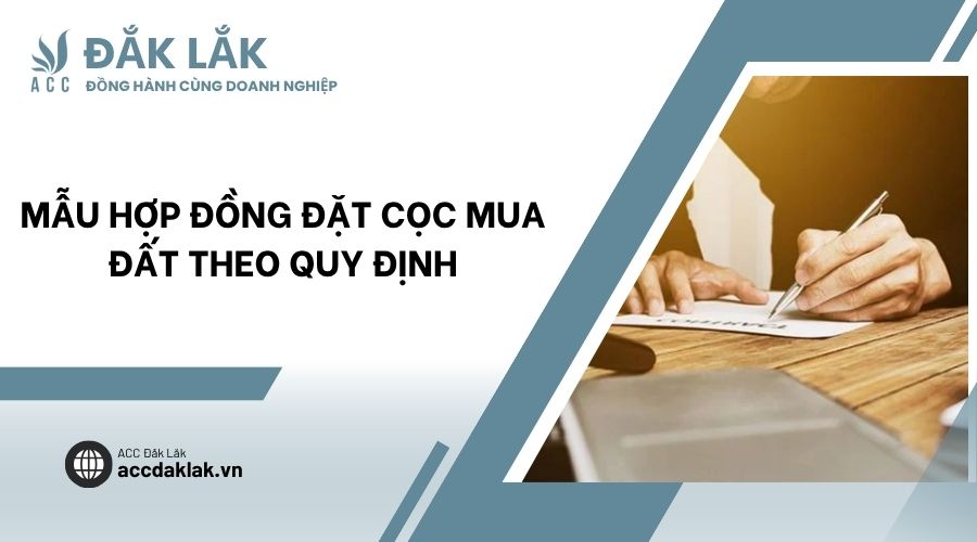 Mẫu hợp đồng đặt cọc mua đất theo quy định