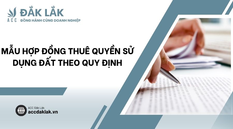 Mẫu hợp đồng thuê quyền sử dụng đất theo quy định