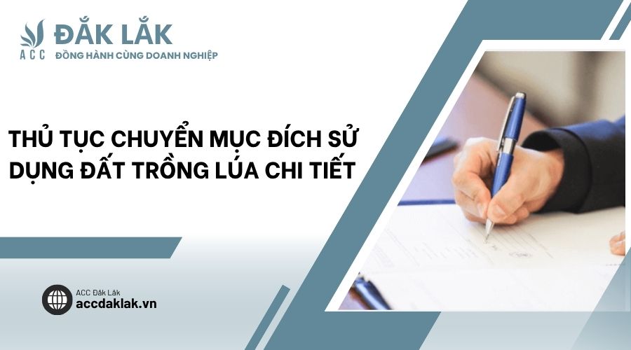 Thủ tục chuyển mục đích sử dụng đất trồng lúa chi tiết