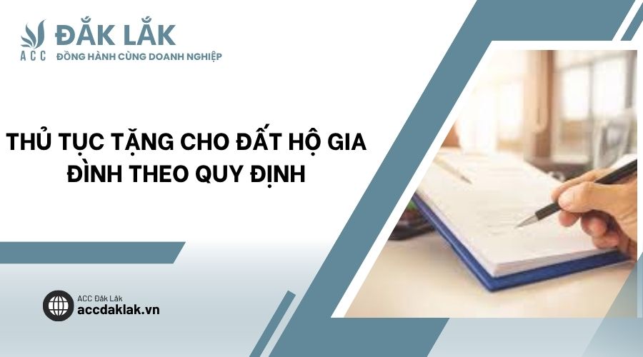 Thủ tục tặng cho đất hộ gia đình theo quy định