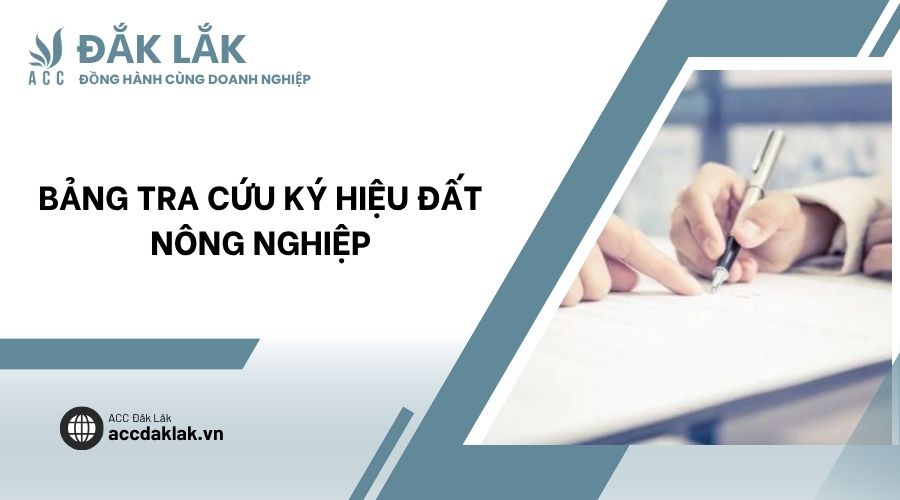 Bảng tra cứu ký hiệu đất nông nghiệp