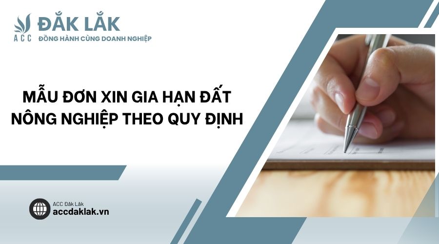 Mẫu đơn xin gia hạn đất nông nghiệp theo quy định